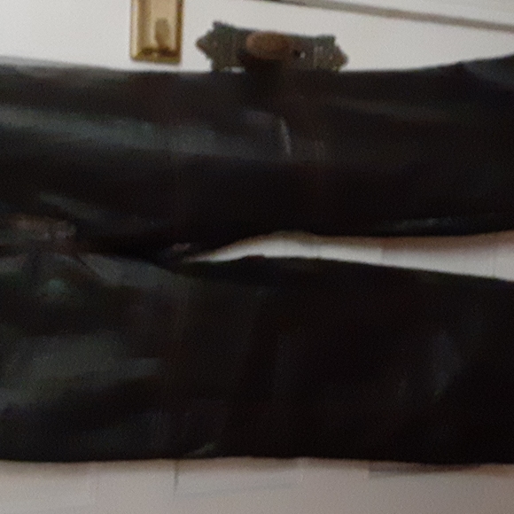 Faux Brown Leather Baggy pants SZ.30 x 30 unisex - Picture 7 of 9